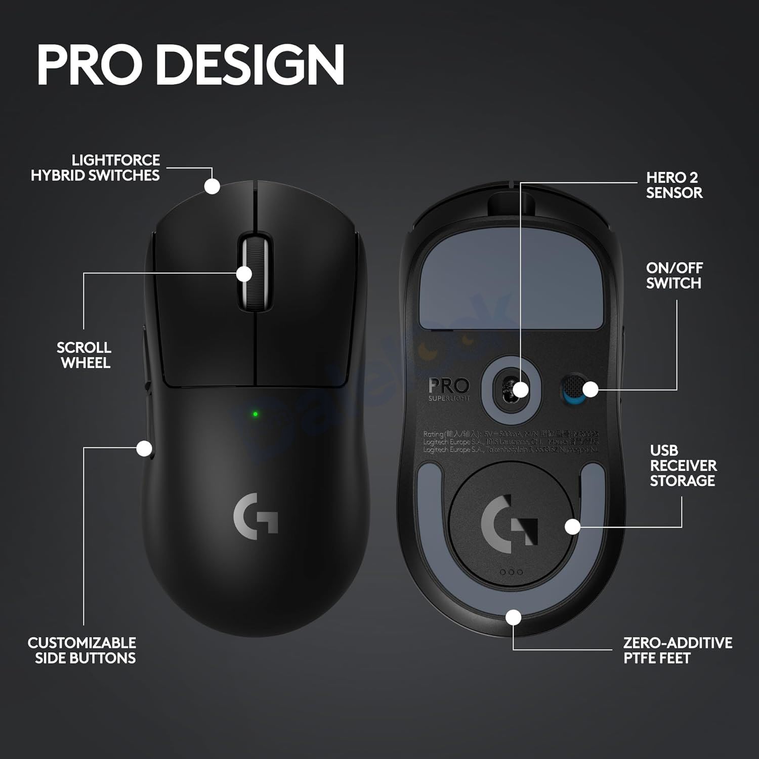 ماوس الألعاب اللاسلكي لوجيتك G PRO X Superlight 2 Lightspeed للبيع في دمشق