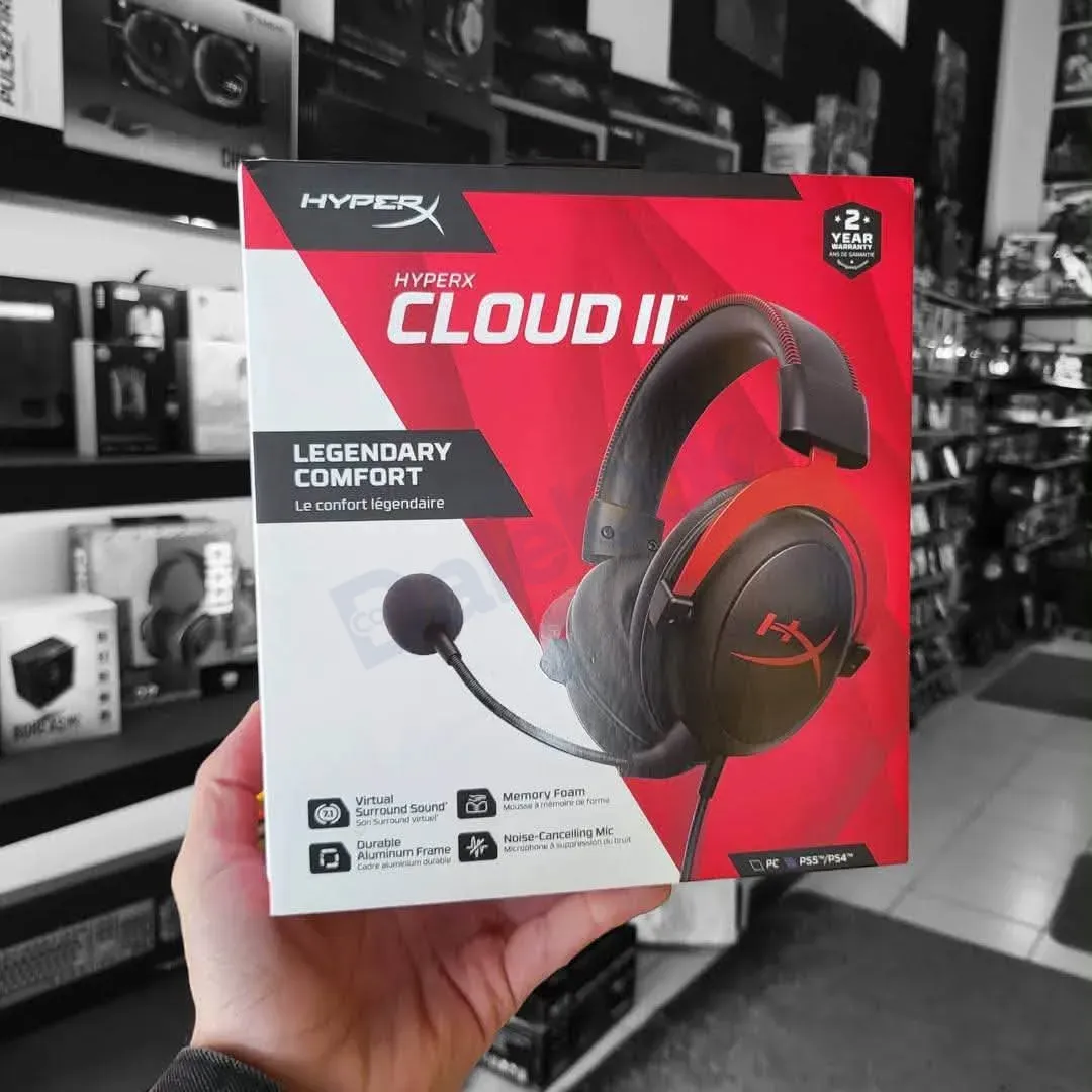 صندوق سماعات HyperX Cloud II للبيع مفتوح