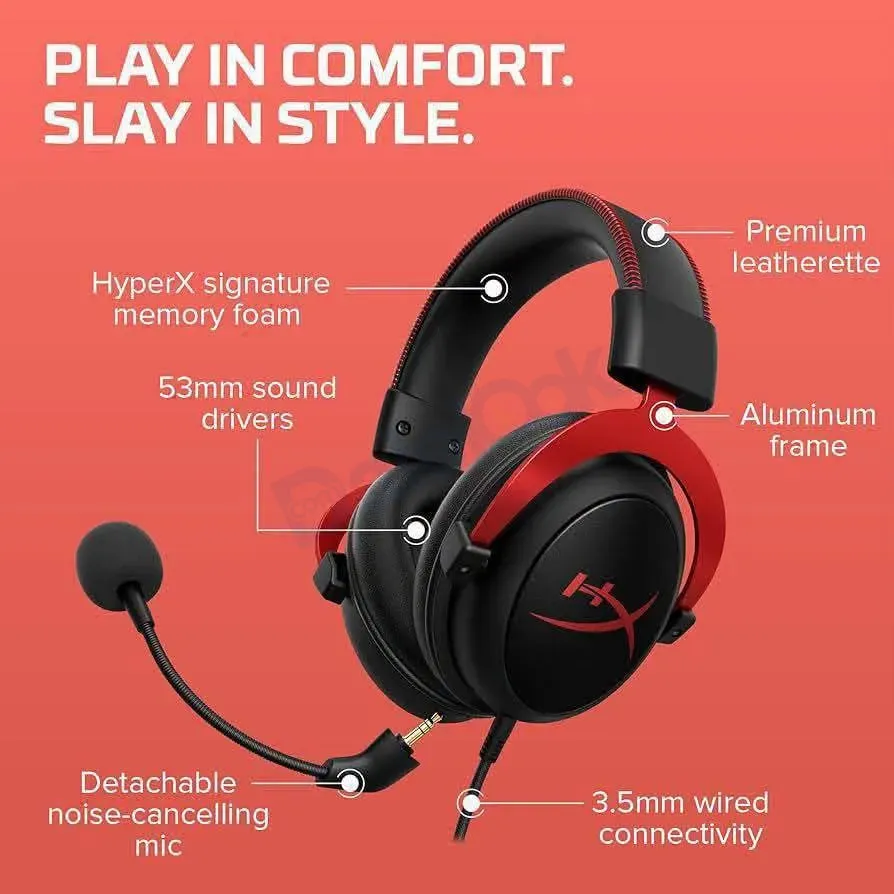 صندوق سماعات HyperX Cloud II للبيع مفتوح